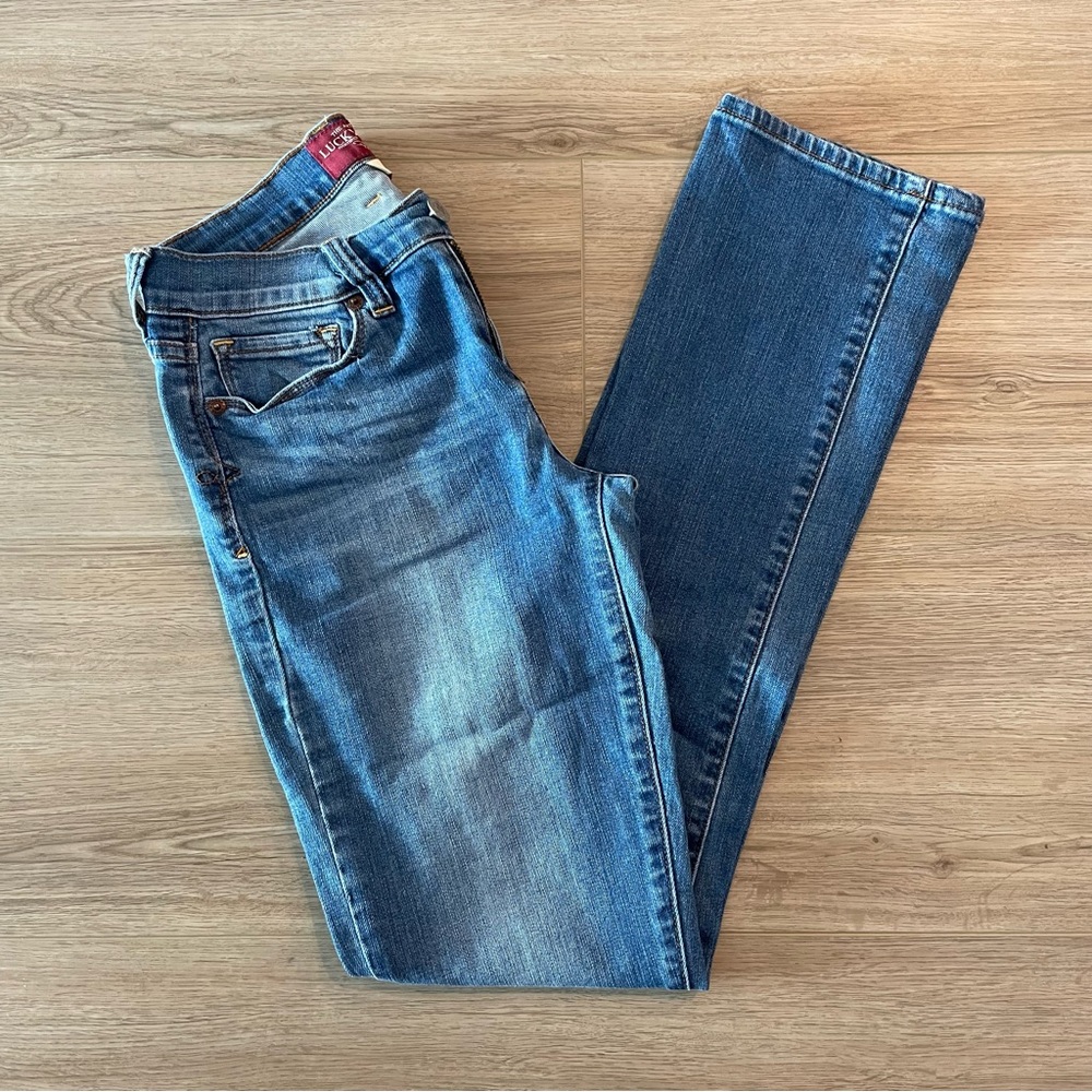 Lucky Brand “Sofia Straight” medium-wash jeans, size 2/26
